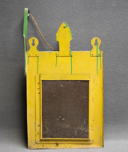 Early XX° petanque Fanny, green-painted sheet...