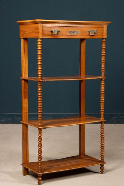 Fruitwood sideboard with four shelves and...