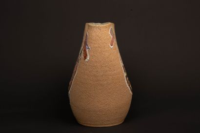 ACCOLAY. 
Vase à double col en céramique...