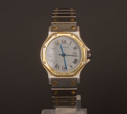 CARTIER Montre Santos octogonale Grand modèle...