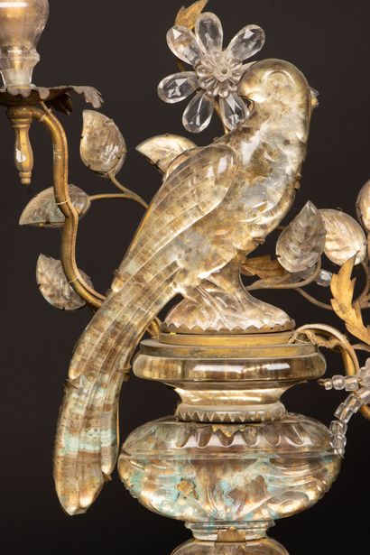 Maison BAGUES attributed to.
Pair of brass...