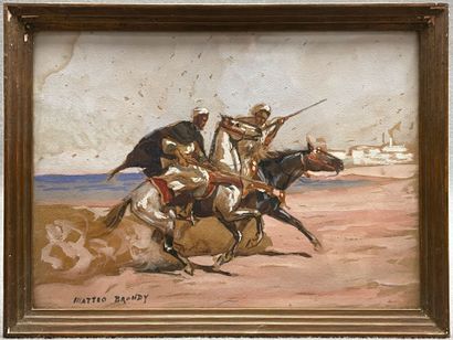 Matteo BRONDY (1866-1944)
Arab riders
Gouache...