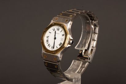 CARTIER Montre Santos octogonale Grand modèle...