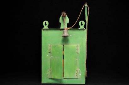 Early XX° petanque Fanny, green-painted sheet...