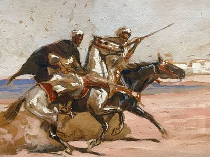 Matteo BRONDY (1866-1944)
Arab riders
Gouache...