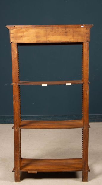 Fruitwood sideboard with four shelves and...