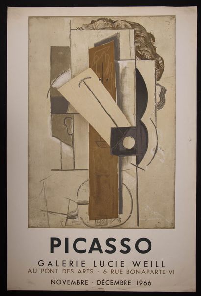 Pablo PICASSO (1881-1973) after
Papiers collés.
Lithograph...
