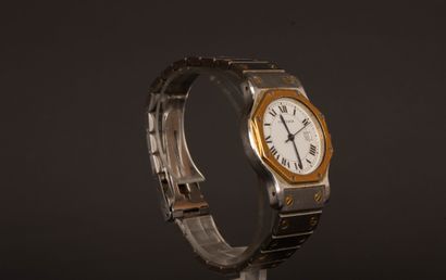 CARTIER Montre Santos octogonale Grand modèle...