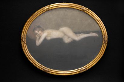 French school 1900.
Reclining Woman
Pastel...