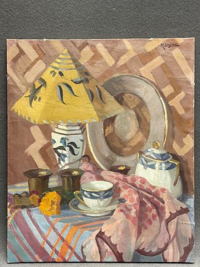 Ecole Française début XX°
Nature morte. 
huile...