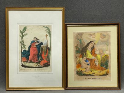 MARIE MADELEINE: Lot comprenant :
- Peinture...