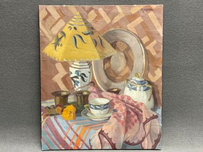 Ecole Française début XX°
Nature morte. 
huile...