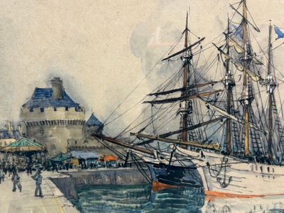 FRANK-WILL (1900-1951). 
Voiliers au port...