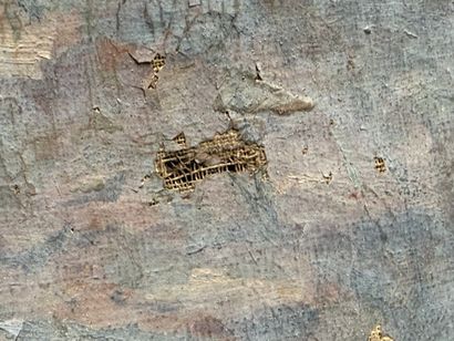 Bord de rivière, orientaliste.
Huile sur...