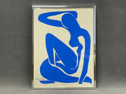 D'après Henri MATISSE (1869-1954).
Nu bleu...