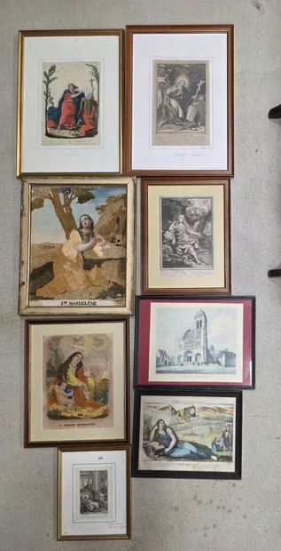 MARIE MADELEINE: Lot comprenant :
- Peinture...