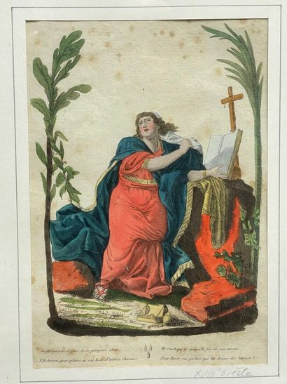 MARIE MADELEINE: Lot comprenant :
- Peinture...
