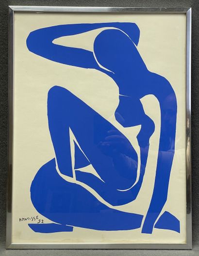 D'après Henri MATISSE (1869-1954).
Nu bleu...