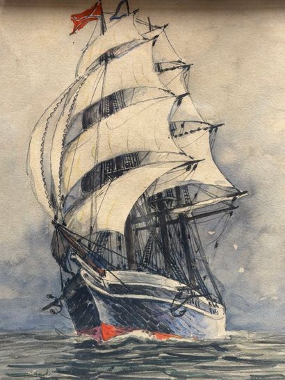 FRANK-WILL (1900-1951). 
Voiliers au port...