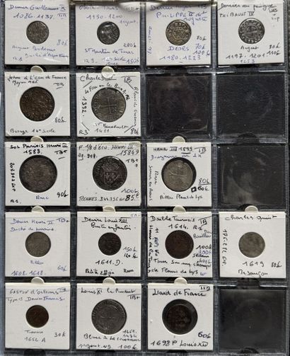 Collection de 16 monnaies françaises royales...