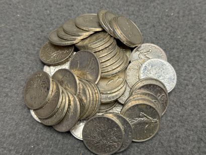 50 pièces de 5 francs argent semeuse