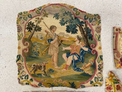 Deux garnitures de sièges en tapisserie XVIII°
Accidents...