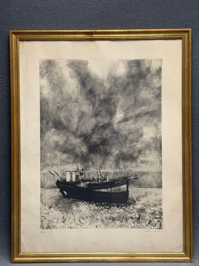Michel CIRY (1919-2018)
Bateau echoué
Gravure...