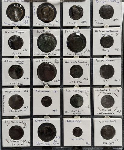 Collection de 58 monnaies antiques principalement...