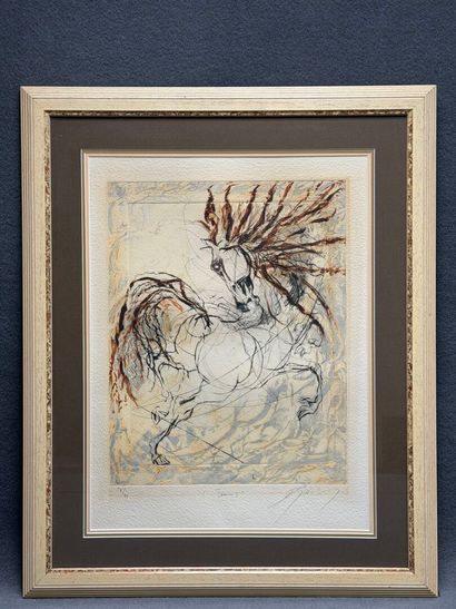Jean-Marie GUINY (1954-2010),
Chevaux
Lithographie...