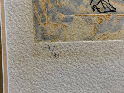 Jean-Marie GUINY (1954-2010),
Chevaux
Lithographie...