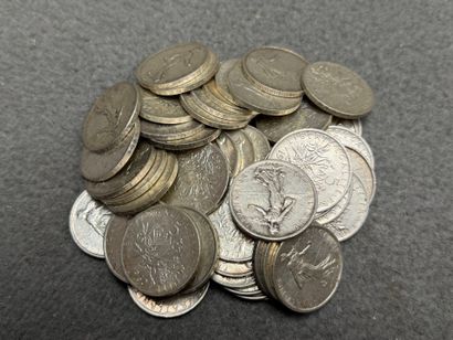 50 pièces de 5 francs argent semeuse