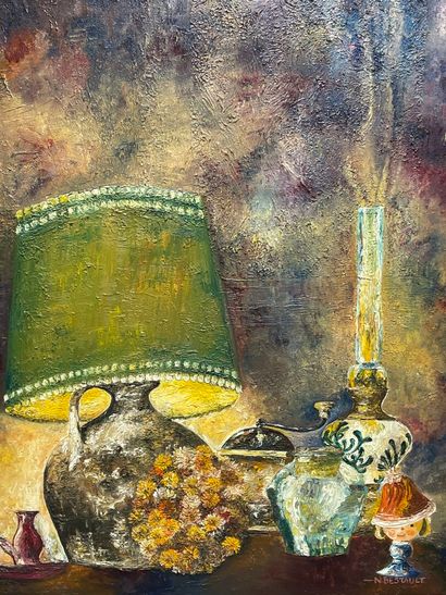 Nicole BESTAULT ( XX°) 
Nature morte. 
huile...