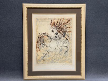 Jean-Marie GUINY (1954-2010),
Chevaux
Lithographie...
