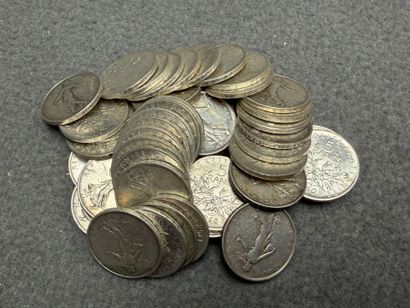 50 pièces de 5 francs argent semeuse