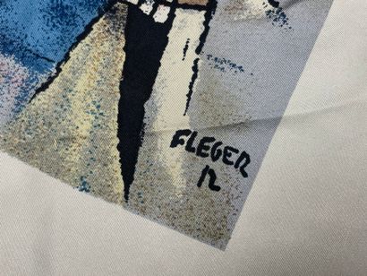 Deux foulards en soie dont un Fernand Léger
90...