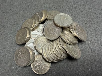 50 pièces de 5 francs argent semeuse