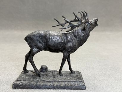 A.K. KORNILUK (XX) d'après. 
Cerf bramant.
Sujet...