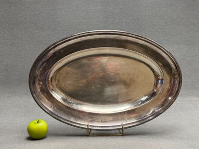 CHRISTOFLE - Grand plat ovale en métal argenté
53,5...