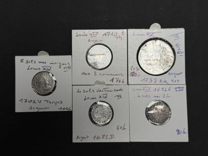 Collection de 5 pièces en argent royales:...