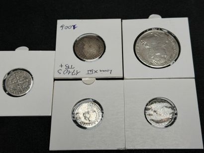 Collection de 5 pièces en argent royales:...