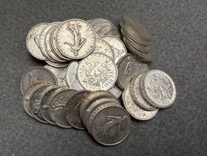 50 pièces de 5 francs argent semeuse