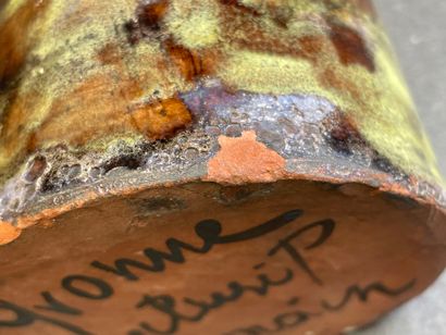Yvonne, VALLAURIS
Bouteille en grès émail...