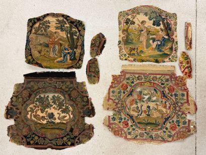 Deux garnitures de sièges en tapisserie XVIII°
Accidents...