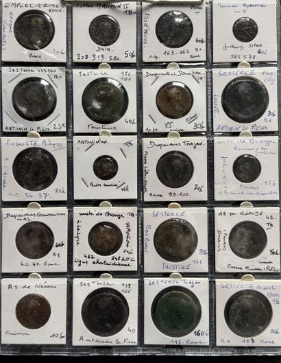 Collection de 58 monnaies antiques principalement...