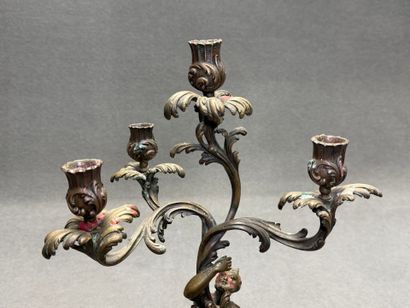 Candélabre en bronze de style Rocaille
Fin...