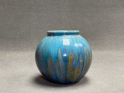 PIERREFONDS: Vase boule en céramique à émail...
