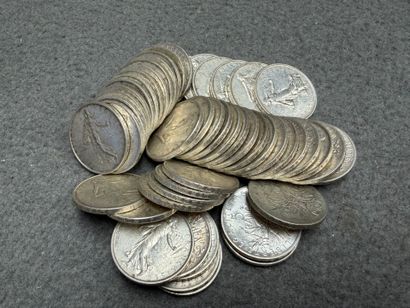 50 pièces de 5 francs argent semeuse