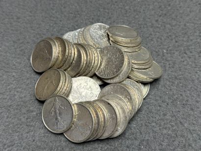 50 pièces de 5 francs argent semeuse