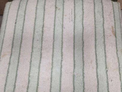 Paire de chaises en aluminium, garnies d'éponge
H:...