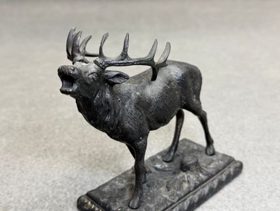 A.K. KORNILUK (XX) d'après. 
Cerf bramant.
Sujet...